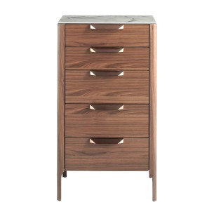 Chifonier nogal con tapa de cristal imitación mármol 2