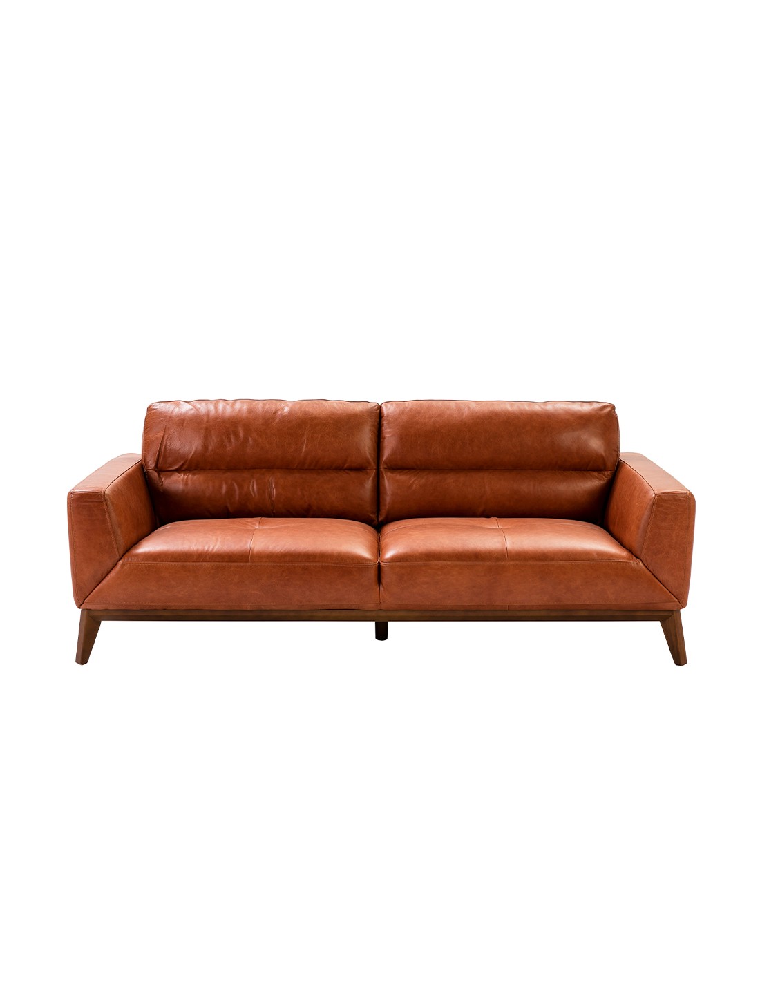 Sofá 3 plazas piel marrón