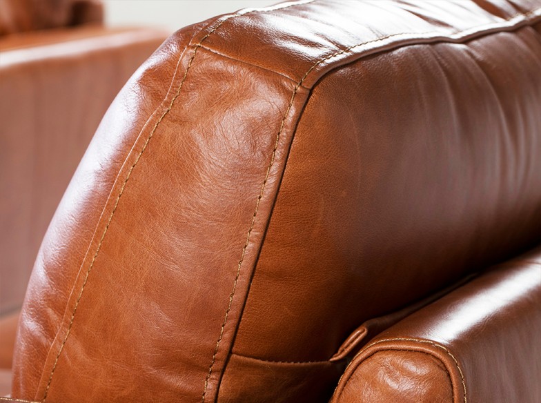 Sofá 3 plazas piel marrón