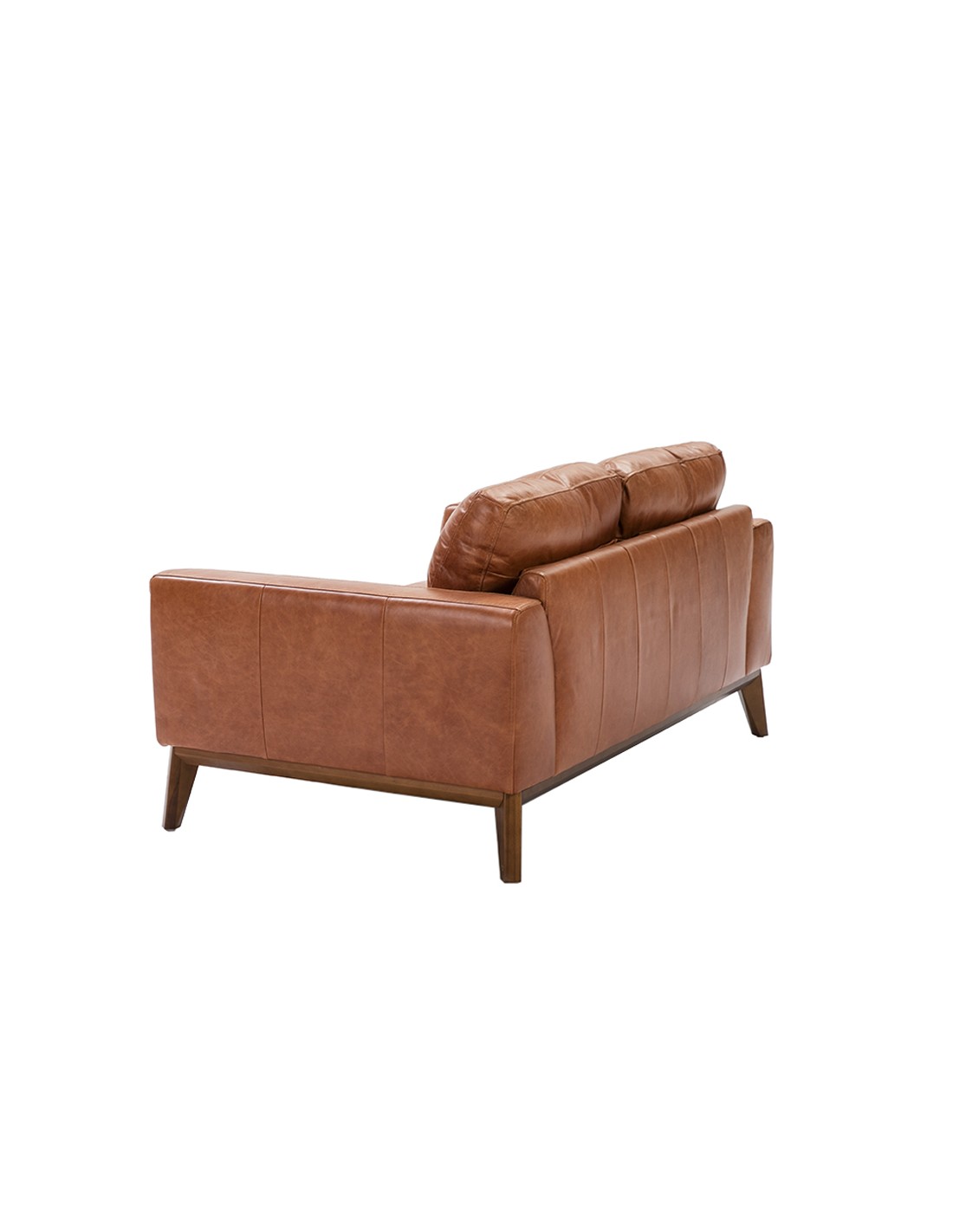 Sofá 2 plazas piel marrón