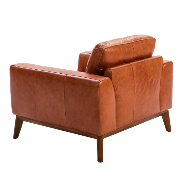 Sillón piel marrón