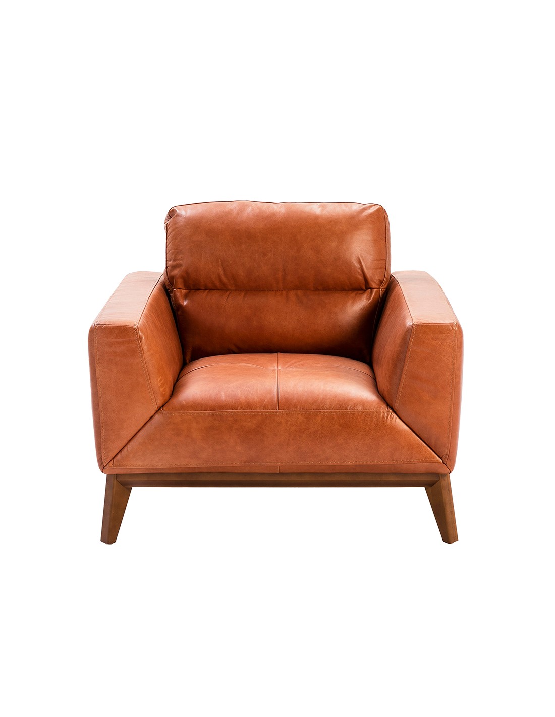 Sillón piel marrón