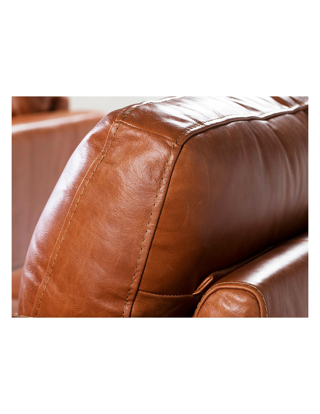 Sillón piel marrón