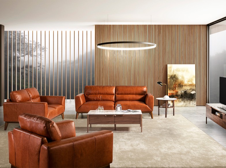 Sillón piel marrón