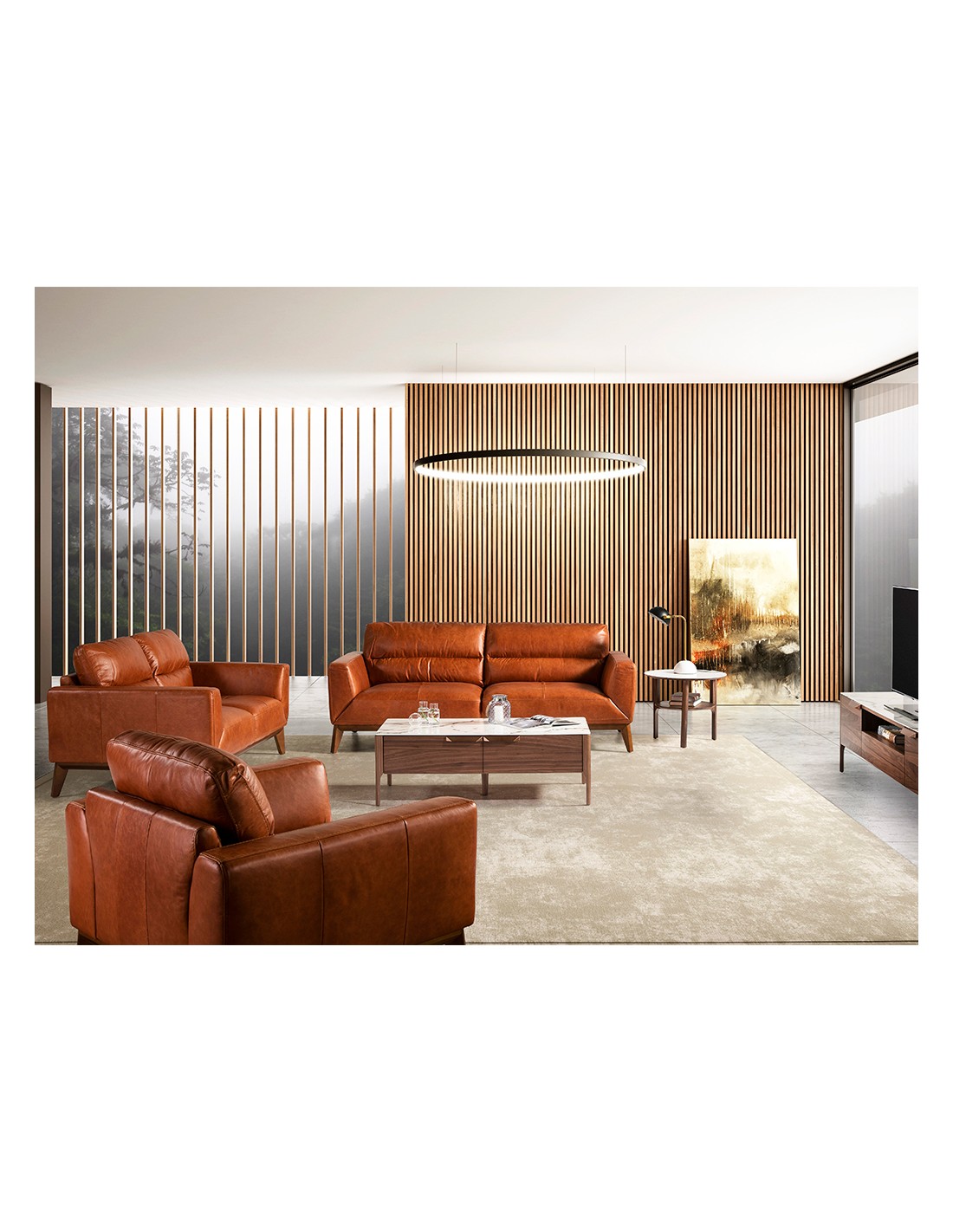 Sillón piel marrón