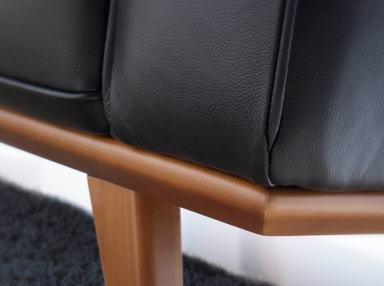 Sofá Chester 3 plazas piel negro