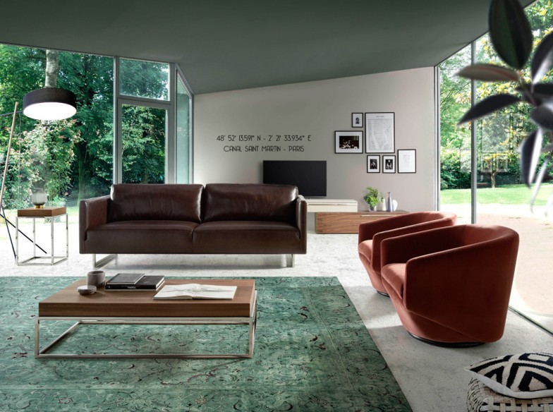 Sillón giratorio terciopelo melocoton