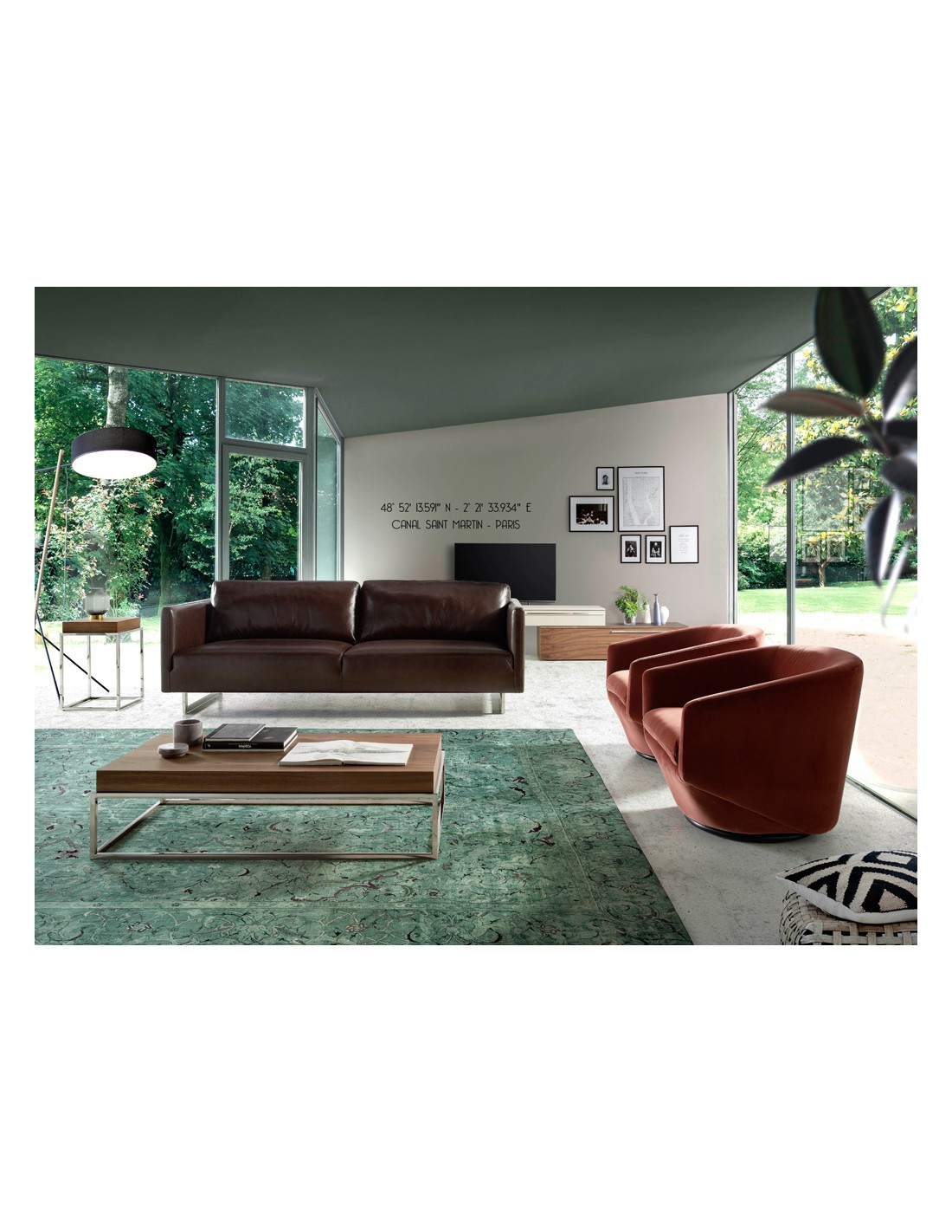 Sillón giratorio terciopelo melocoton