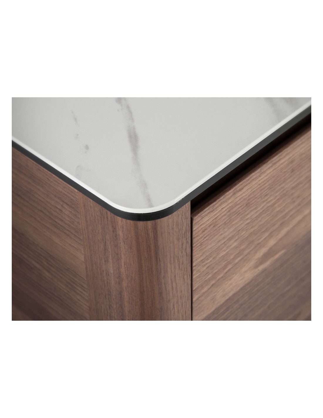 Aparador nogal con tapa de cristal imitación...