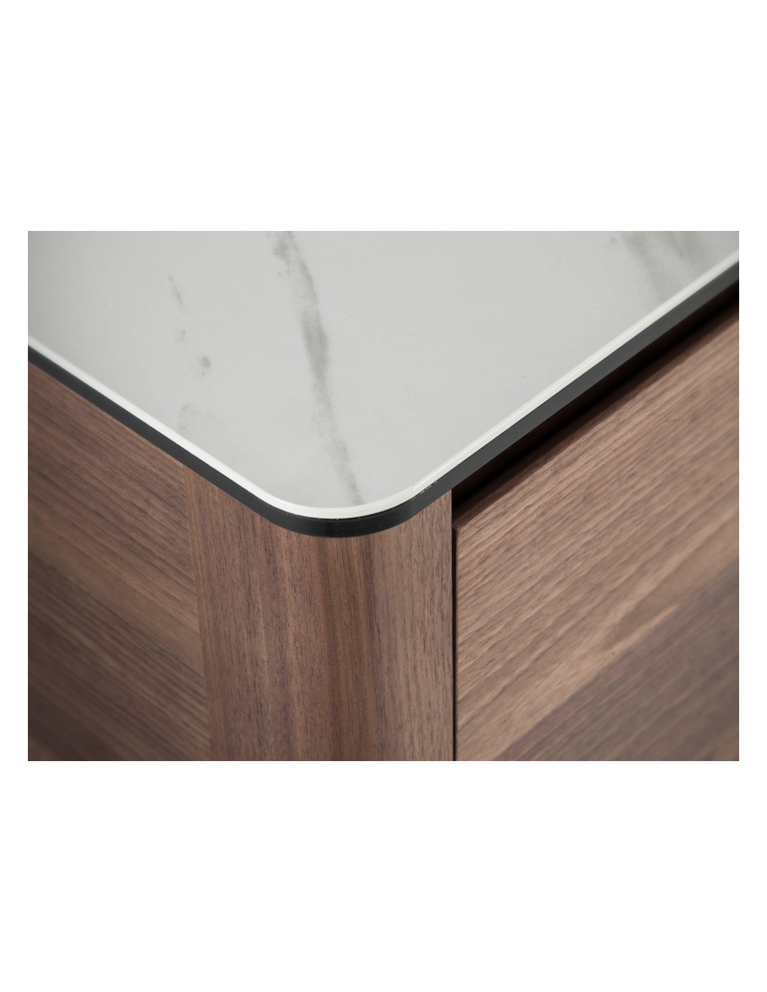 Mueble TV nogal con tapa de cristal imitación...