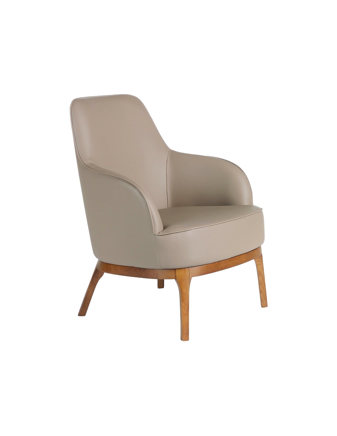 Sillón polipiel gris taupe