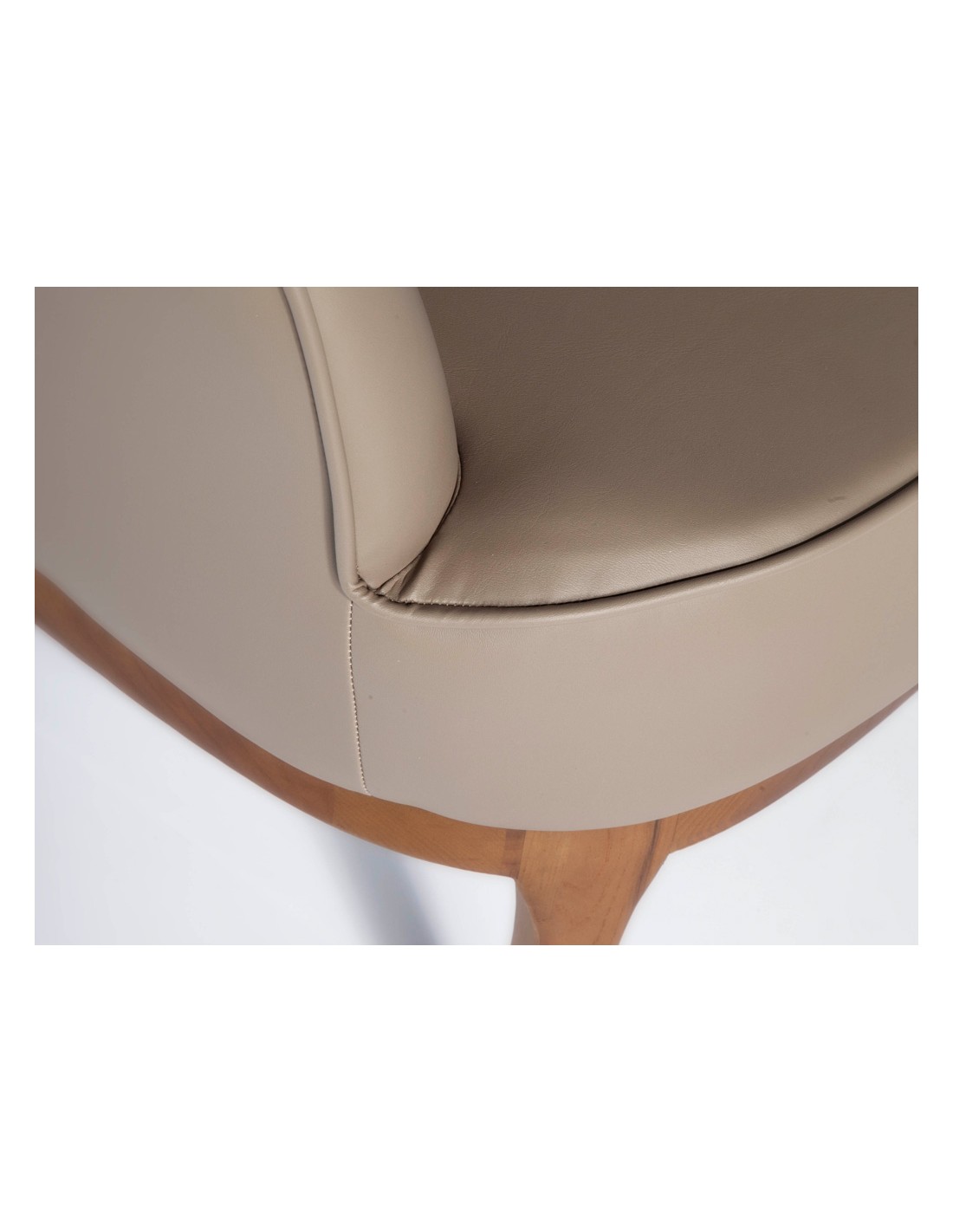 Sillón polipiel gris taupe