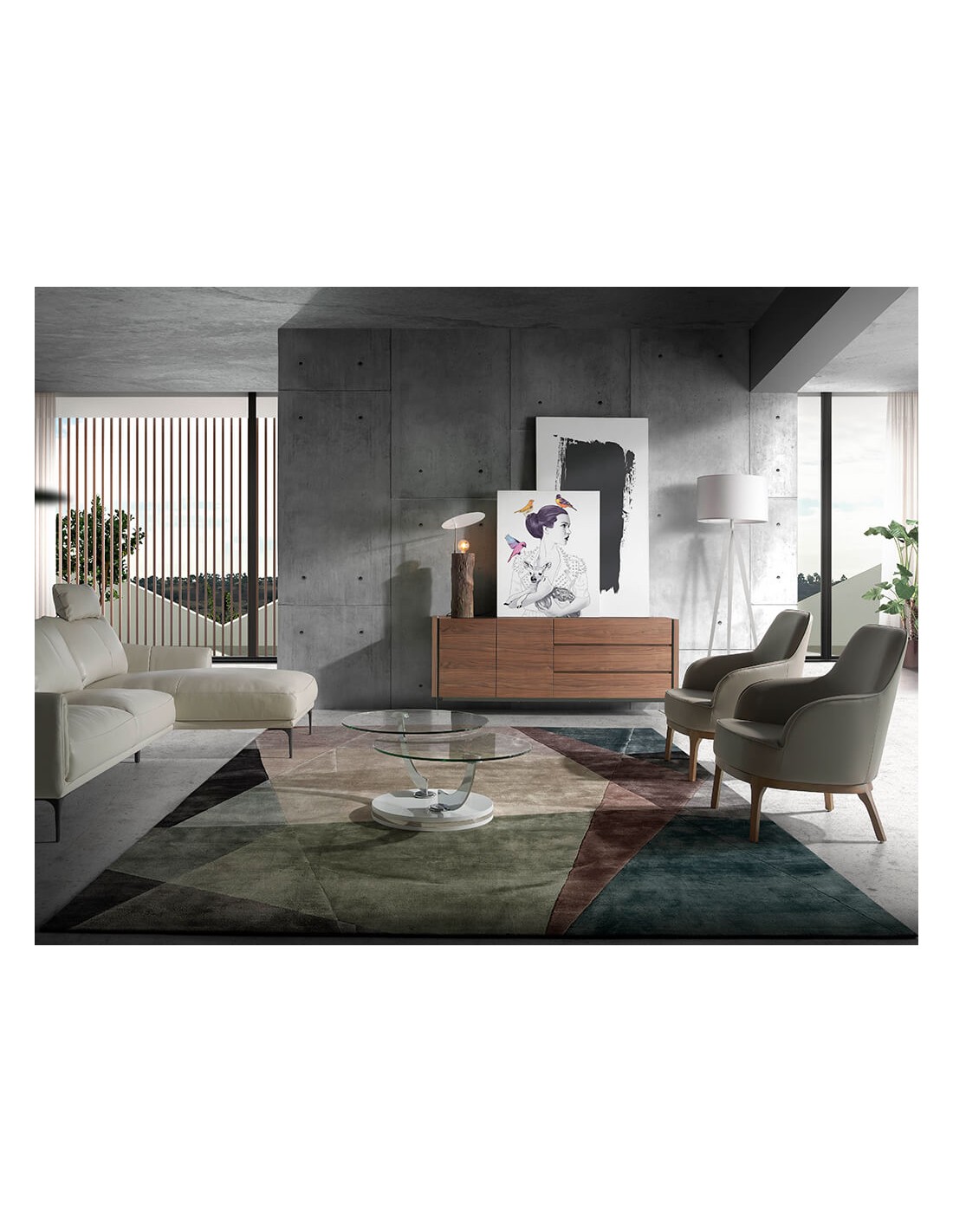 Sillón polipiel gris taupe