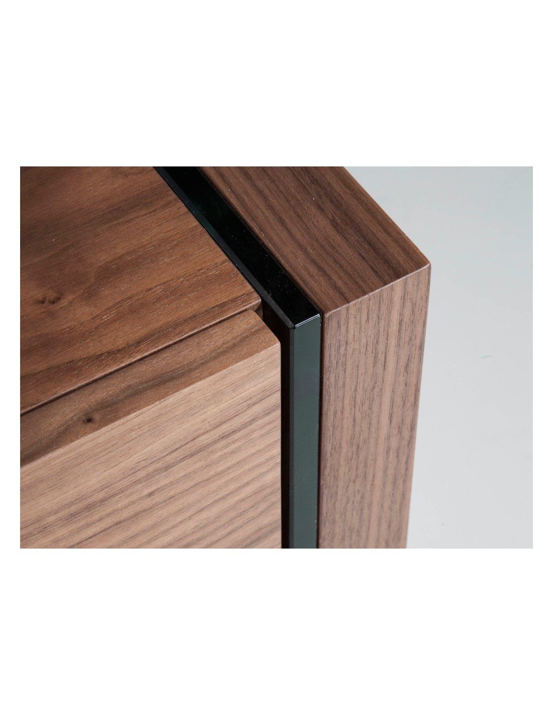 Aparador nogal y cristal templado