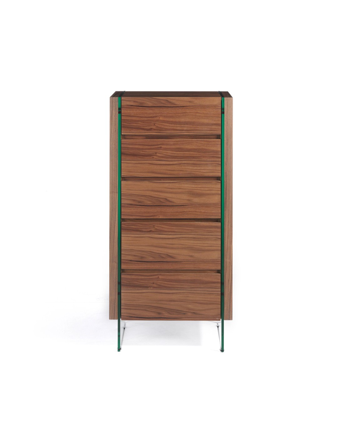 Chifonier nogal y cristal templado