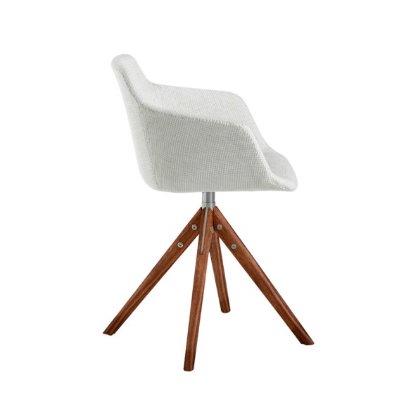 Silla giratoria tela beige