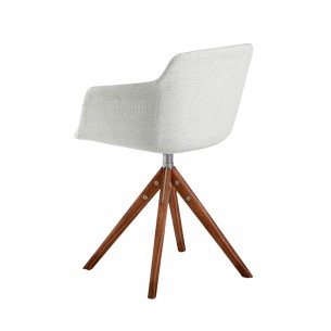 Silla giratoria tela beige 2