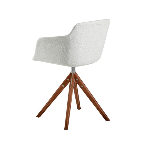 Silla giratoria tela beige
