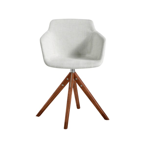 Silla giratoria tela beige