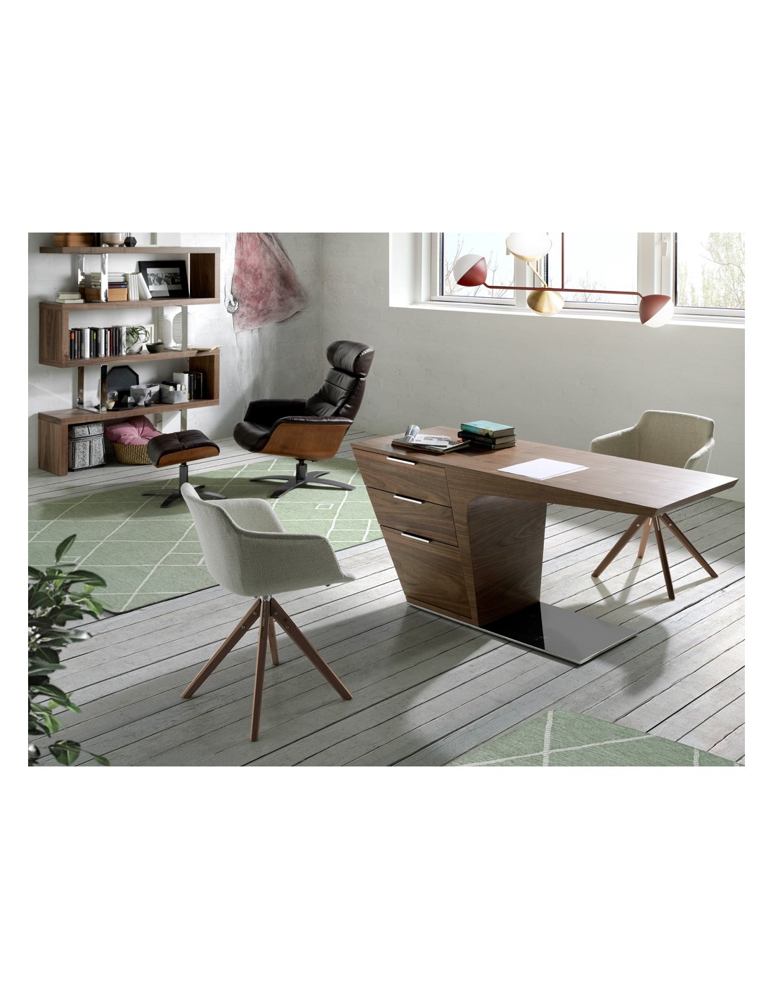 Silla giratoria tela beige