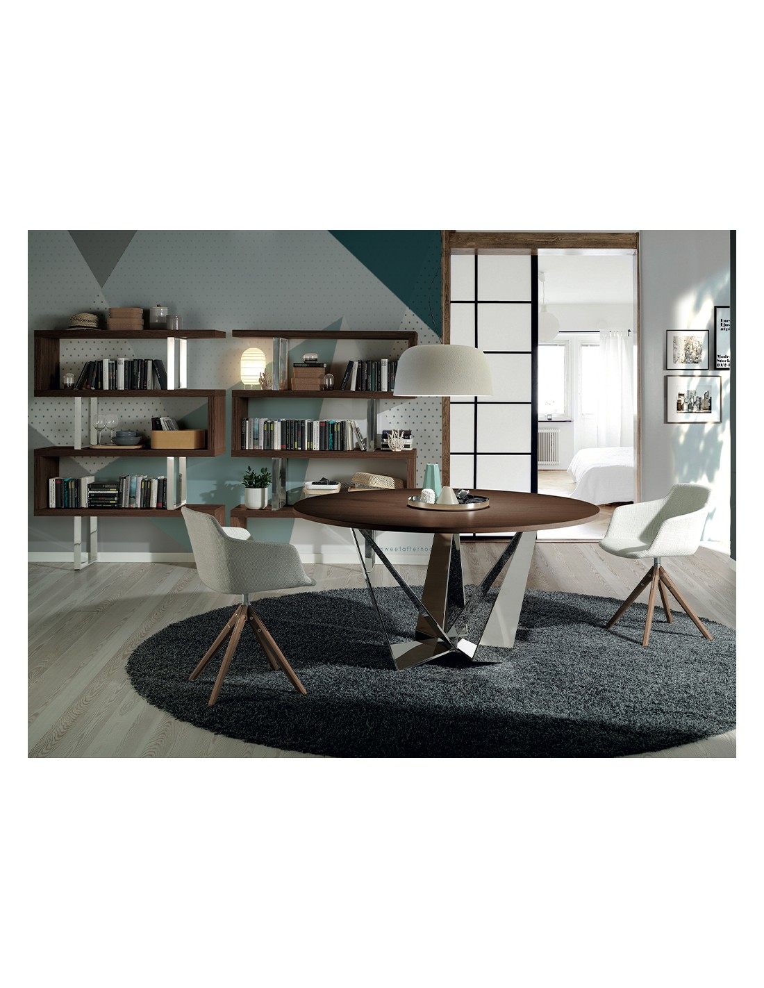 Silla giratoria tela beige