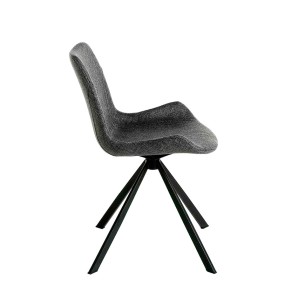 Silla giratoria tela gris oscuro