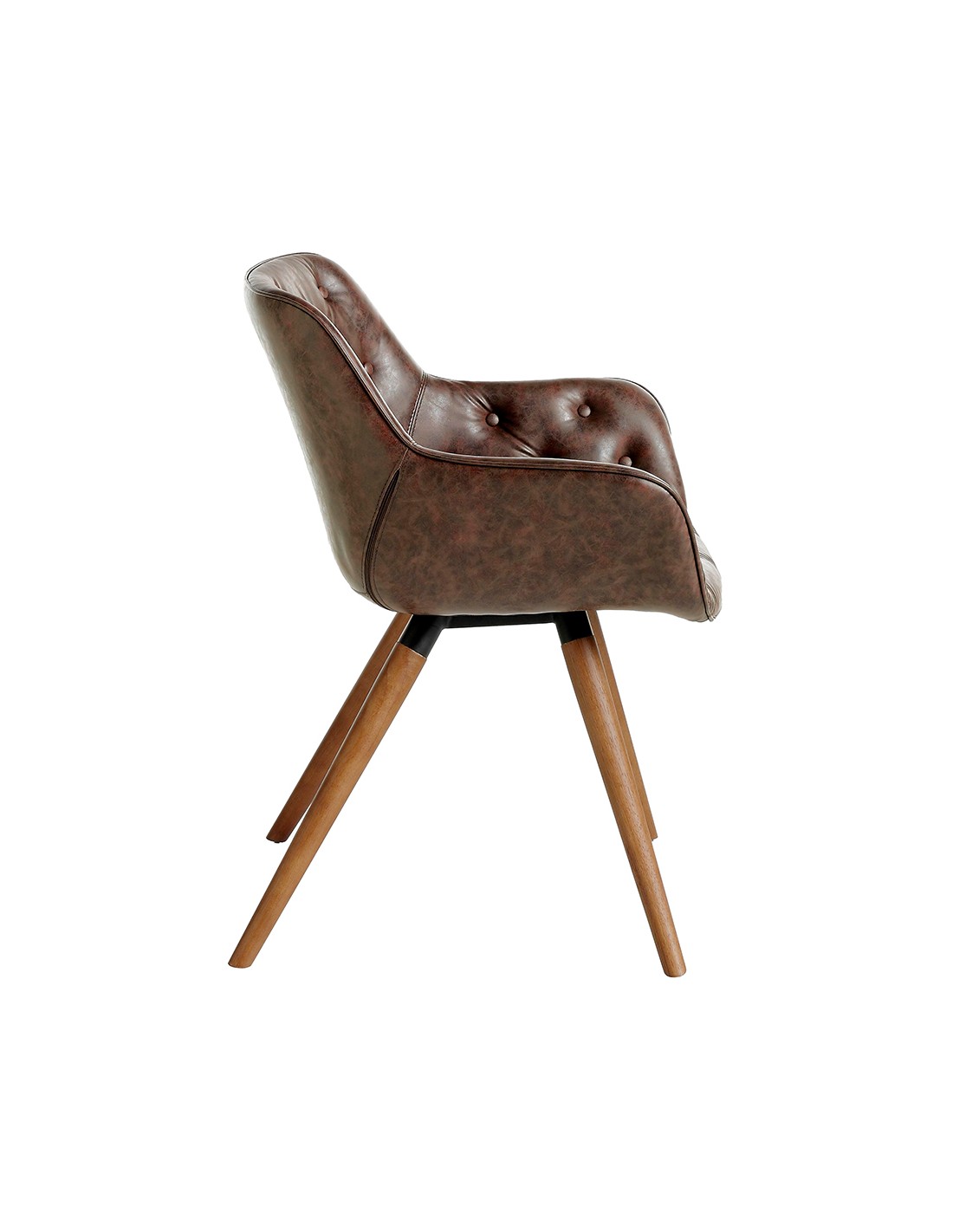 Silla polipiel marrón chocolate