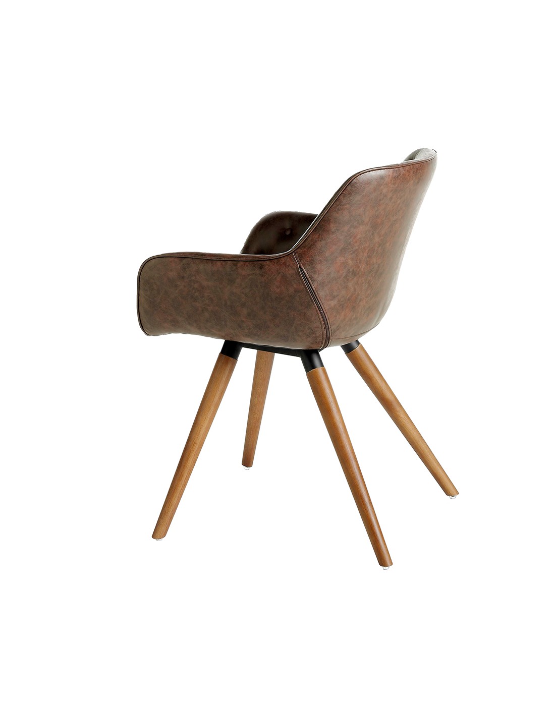 Silla polipiel marrón chocolate