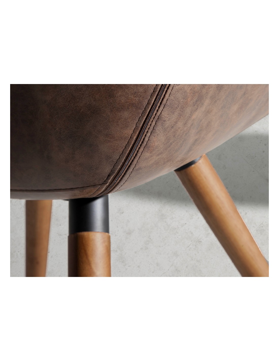 Silla polipiel marrón chocolate