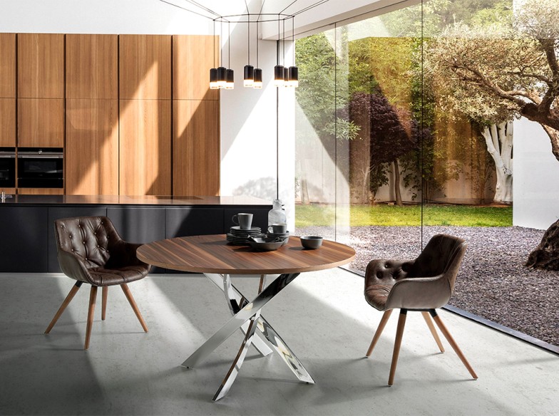 Silla polipiel marrón chocolate