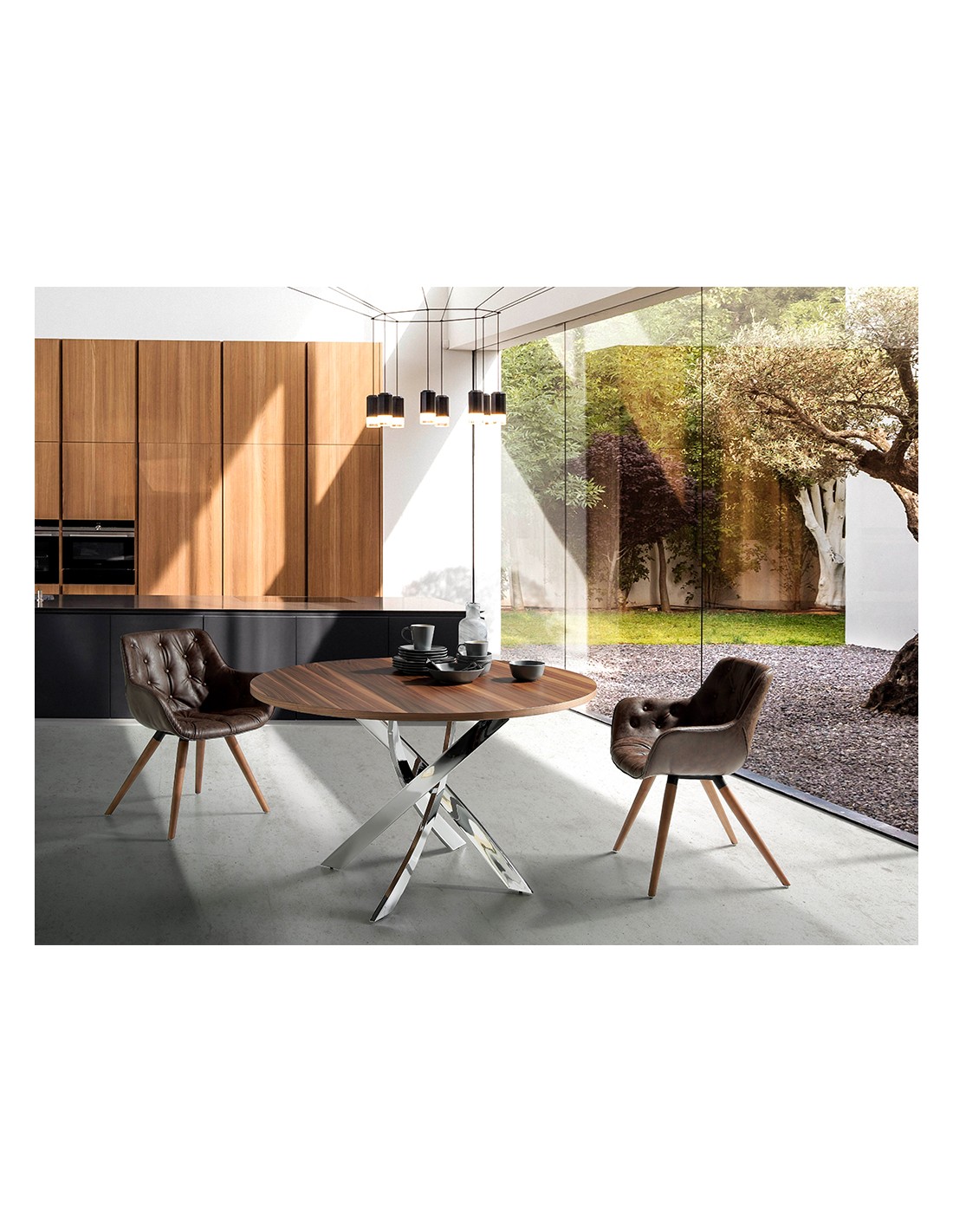 Silla polipiel marrón chocolate