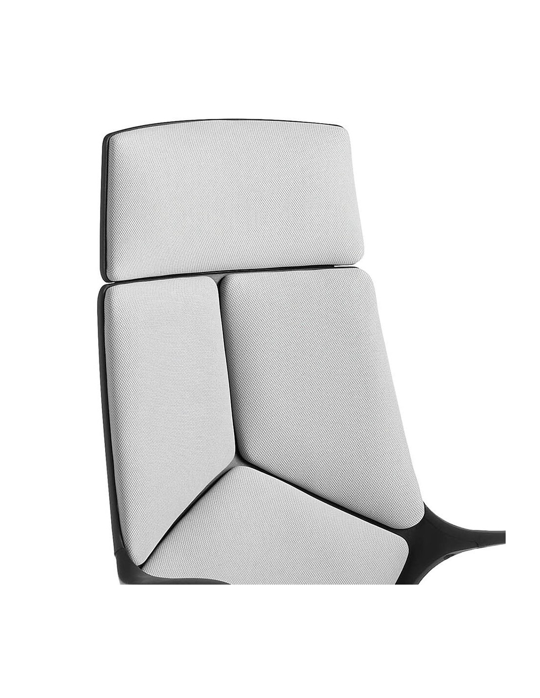 Silla oficina giratoria tela gris claro y pvc...