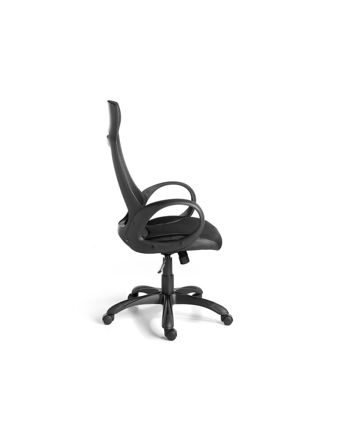 Silla oficina giratoria tela negra