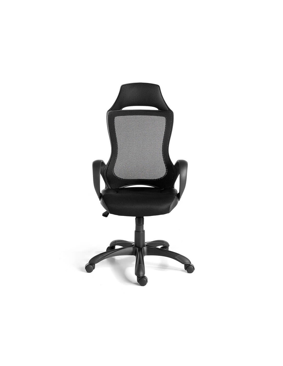 Silla oficina giratoria tela negra