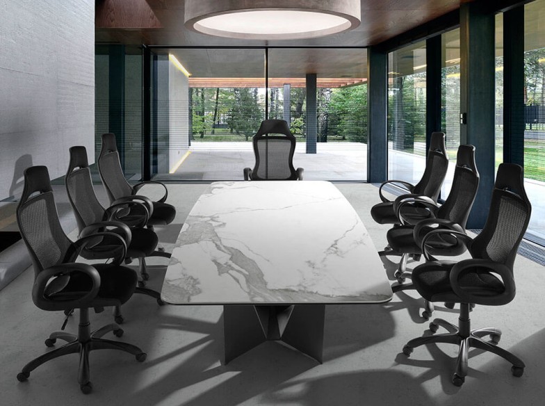 Silla oficina giratoria tela negra