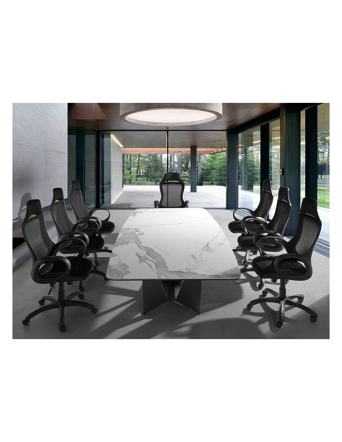 Silla oficina giratoria tela negra