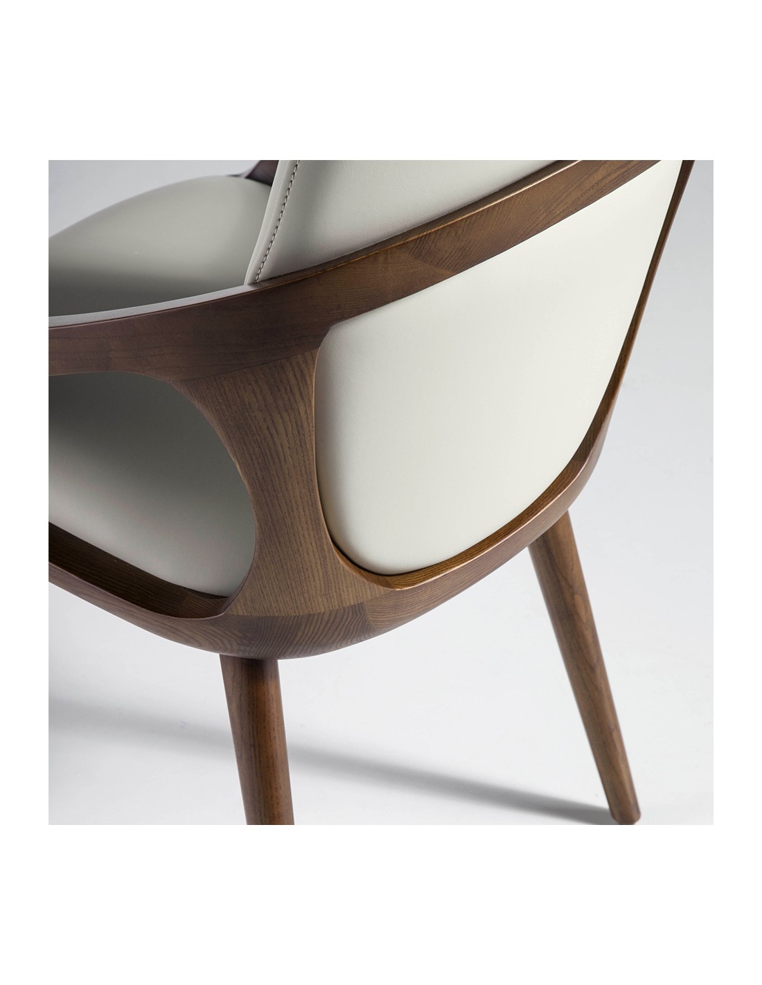 Silla polipiel crema