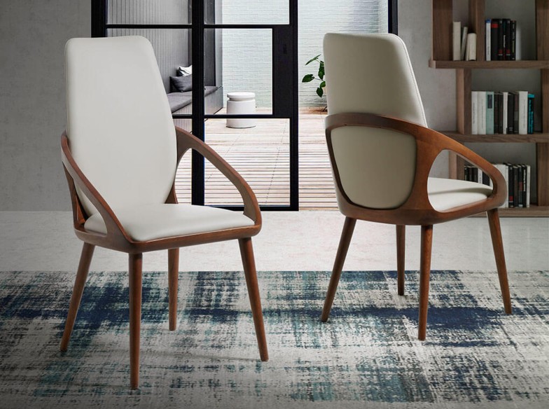 Silla polipiel crema