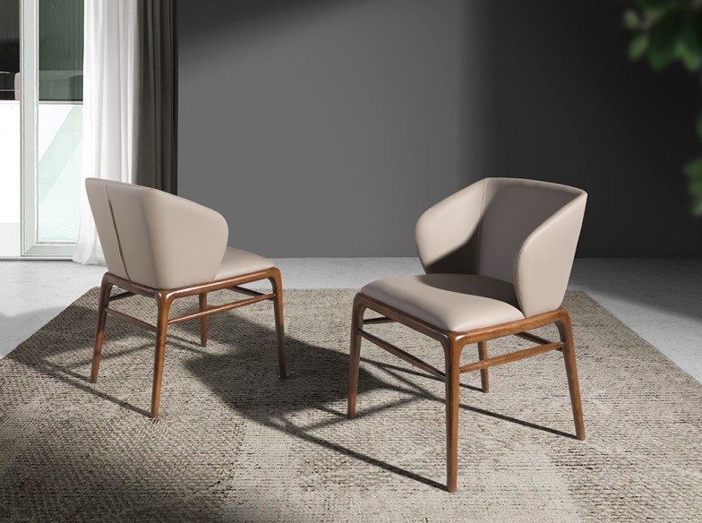 Silla polipiel visón oscuro