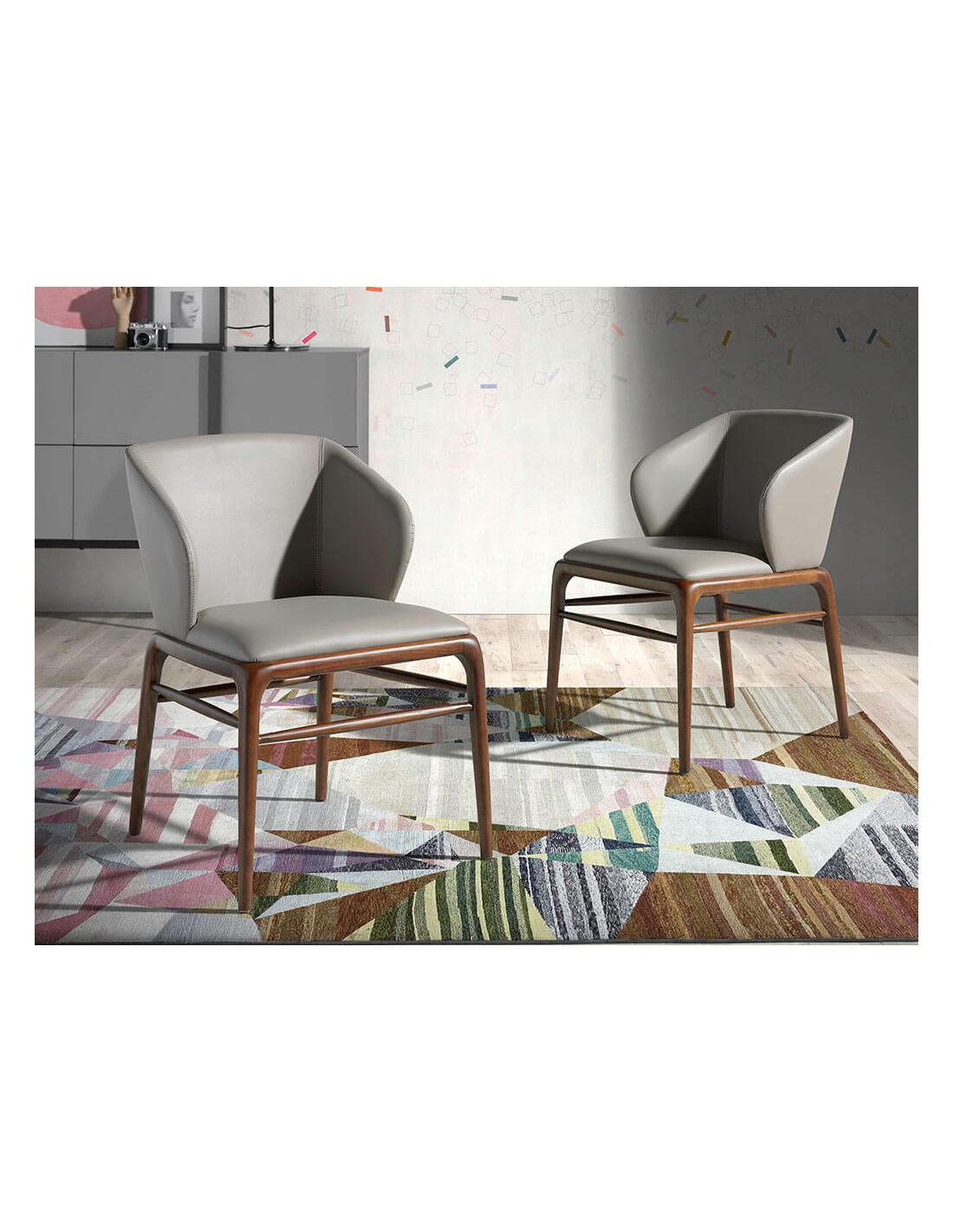 Silla polipiel visón oscuro