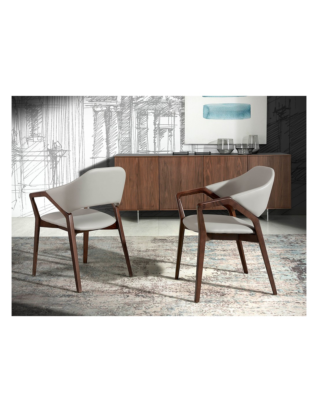 Silla polipiel visón