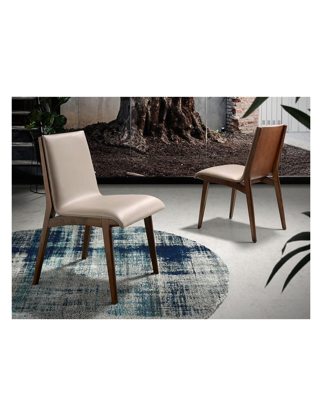 Silla polipiel visón oscuro