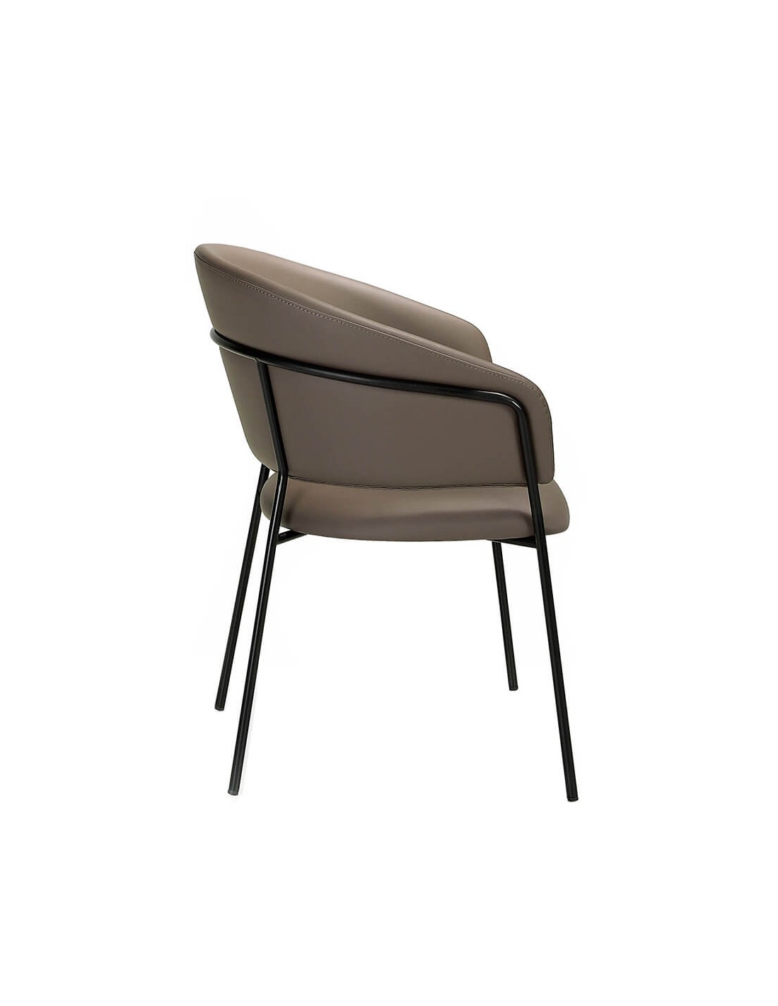 Silla polipiel visón oscuro