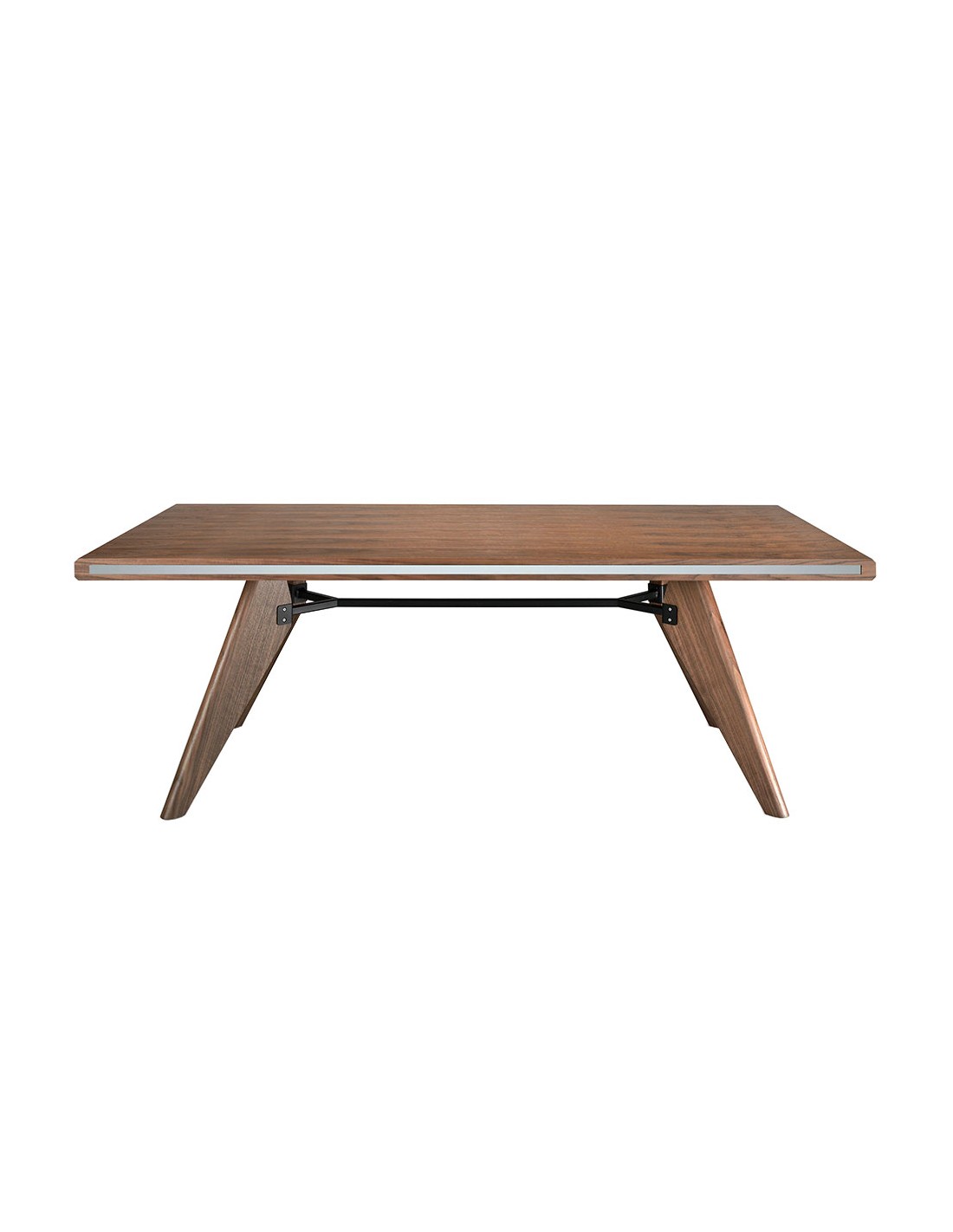 Mesa comedor rectangular nogal y nogal