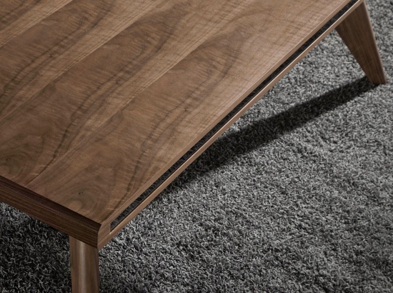 Mesa comedor rectangular nogal y nogal