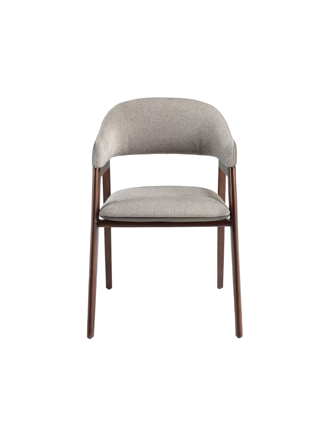 Silla tela gris y polipiel visón oscuro