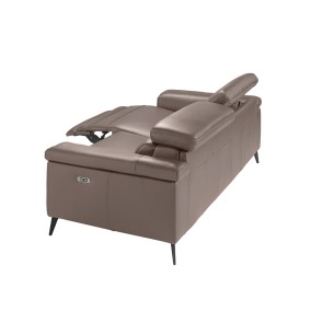 Sofá relax 3 plazas piel visón 2