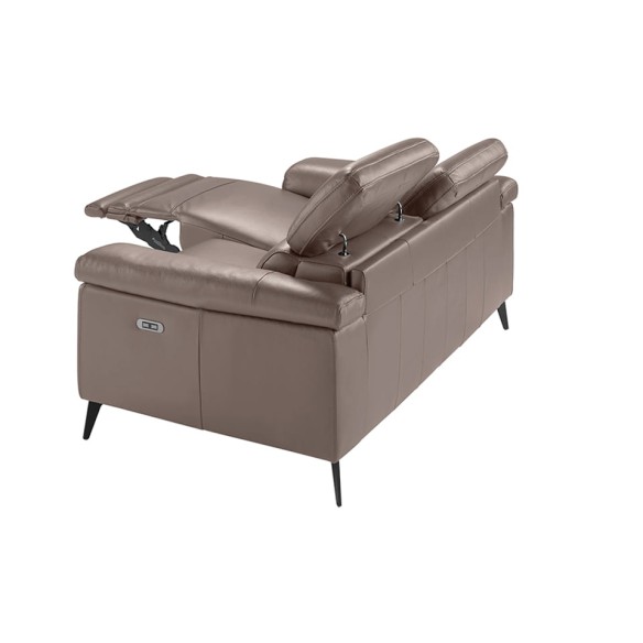 Sofá relax 2 plazas piel visón