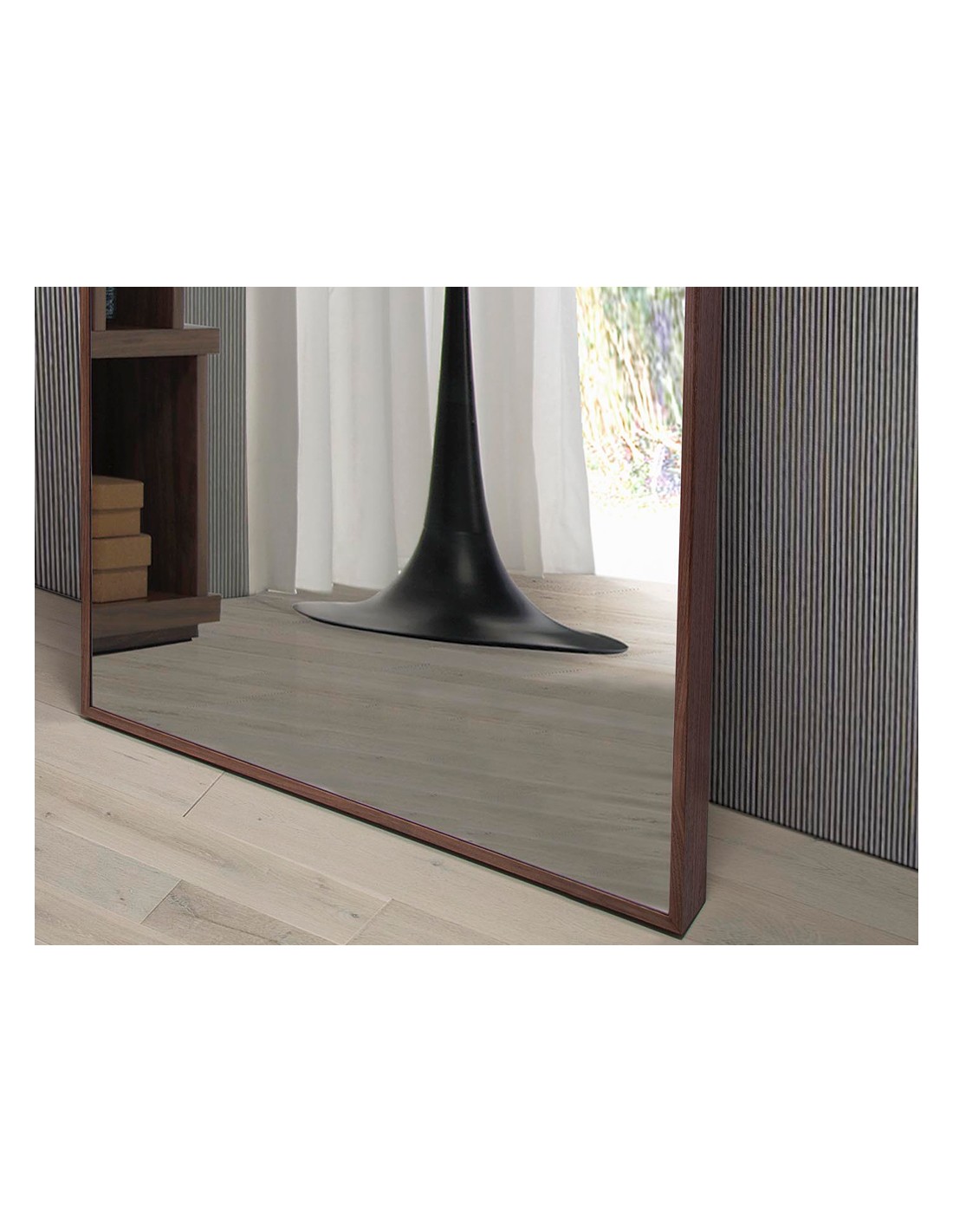 Espejo pared rectangular nogal