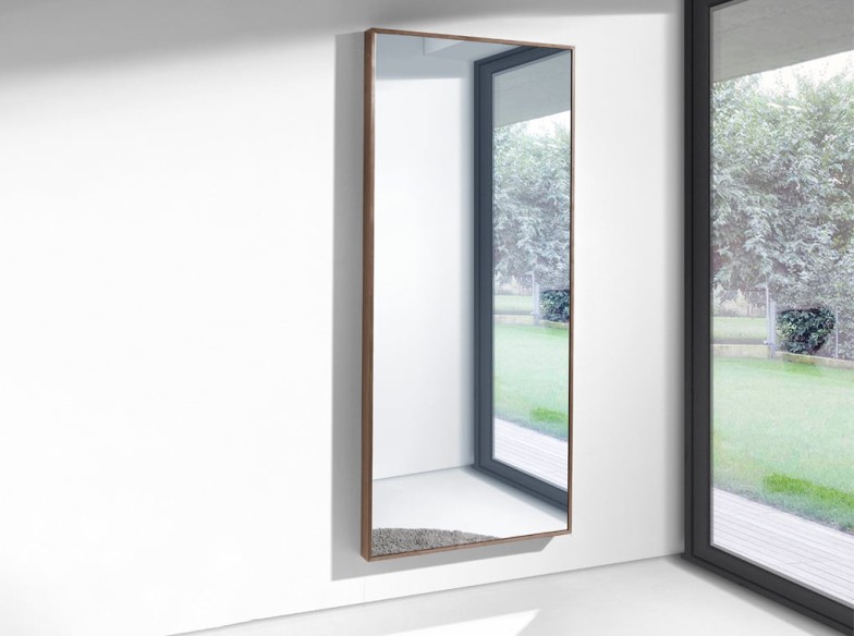 Espejo pared rectangular nogal